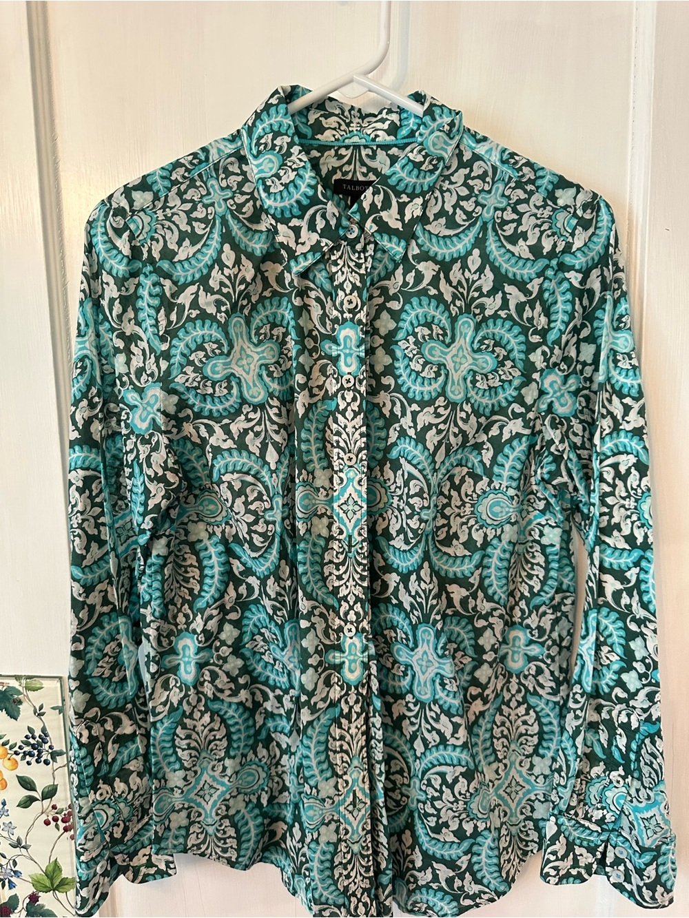Talbots summer floral blouse, size medium